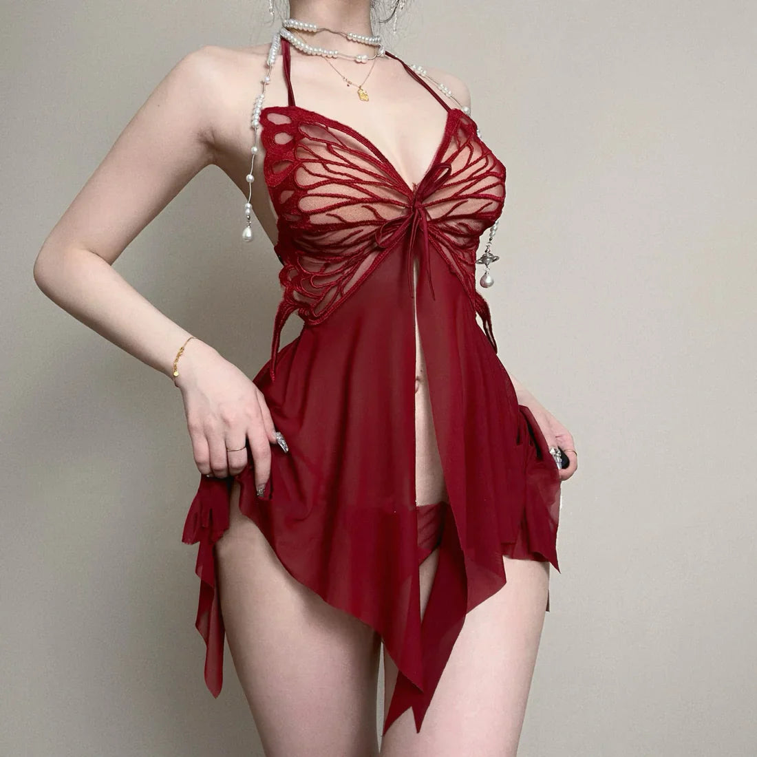 Butterfly Kisses Babydoll Two Piece Lingerie